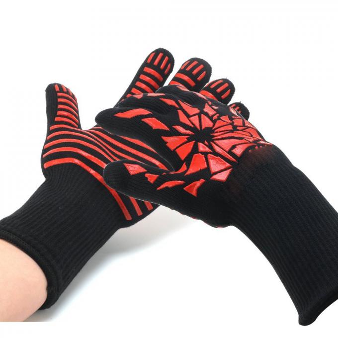 Verkaufs-Grill-Handschuh-extreme hitzebeständige Handschuh-Aramidfaser BBQ-Handschuhe Amazonas heiße